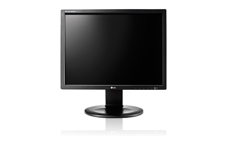 Vorderseite von 48,26 cm (19“) ergonomischer LED Monitor mit Pivot-Funktion, umweltfreundlicher LED Technologie, hohen Kontrasten von 5.000.000:1 und integrierten Lautsprechern E1910PM