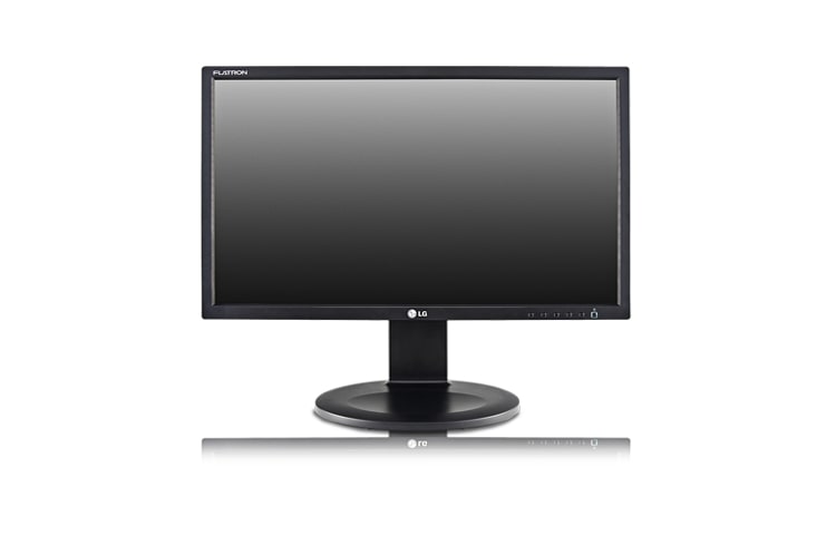 Vorderseite von LG TFT-Monitor FLATRON wide mit 60,96 cm (24“) Bildschirmdiagonale, LED-Backlight E2411PU-BN