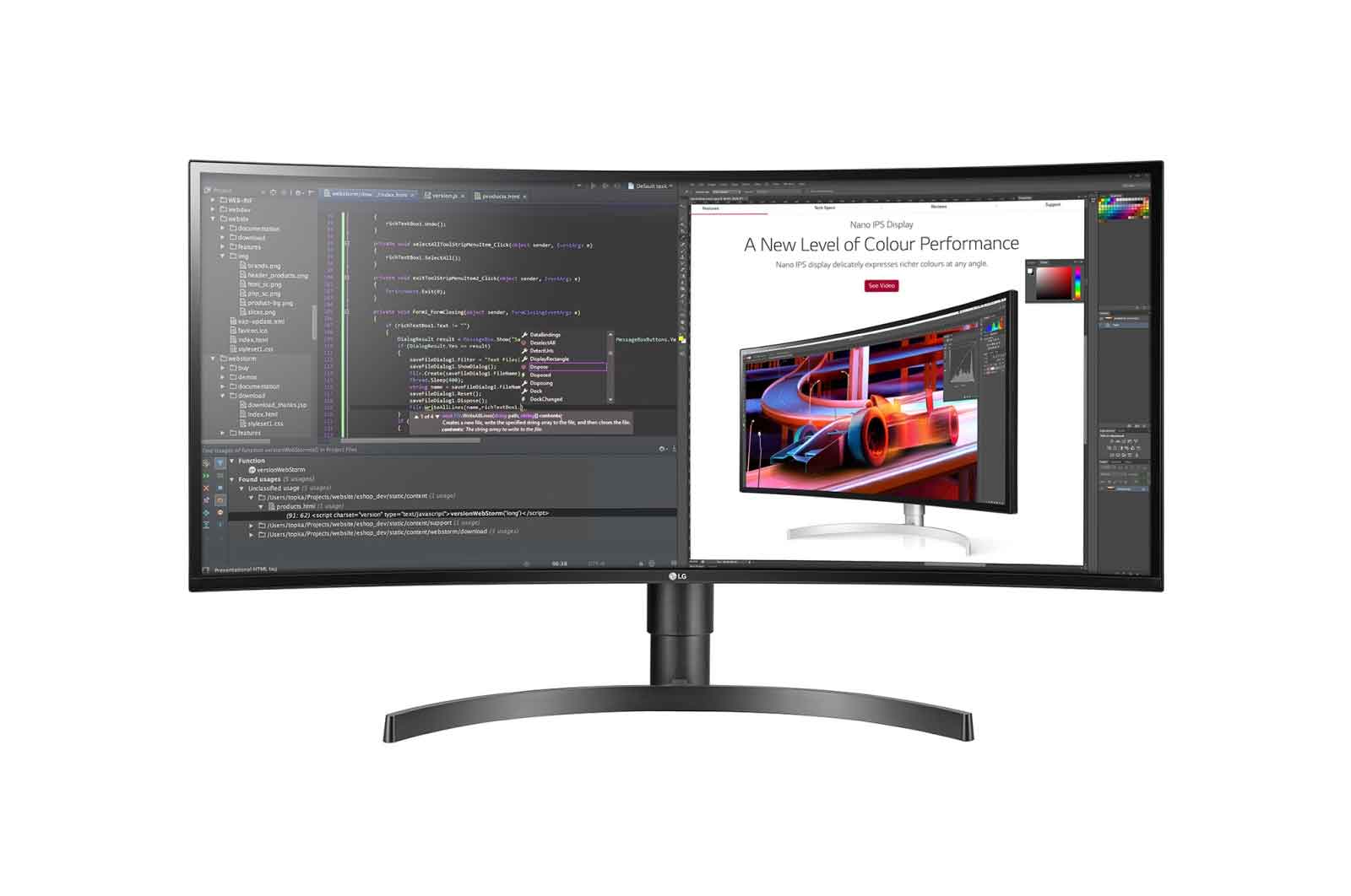 Vorderseite von 34 Zoll UltraWide™ IPS Monitor mit QHD und HDR10 34WL85C-B