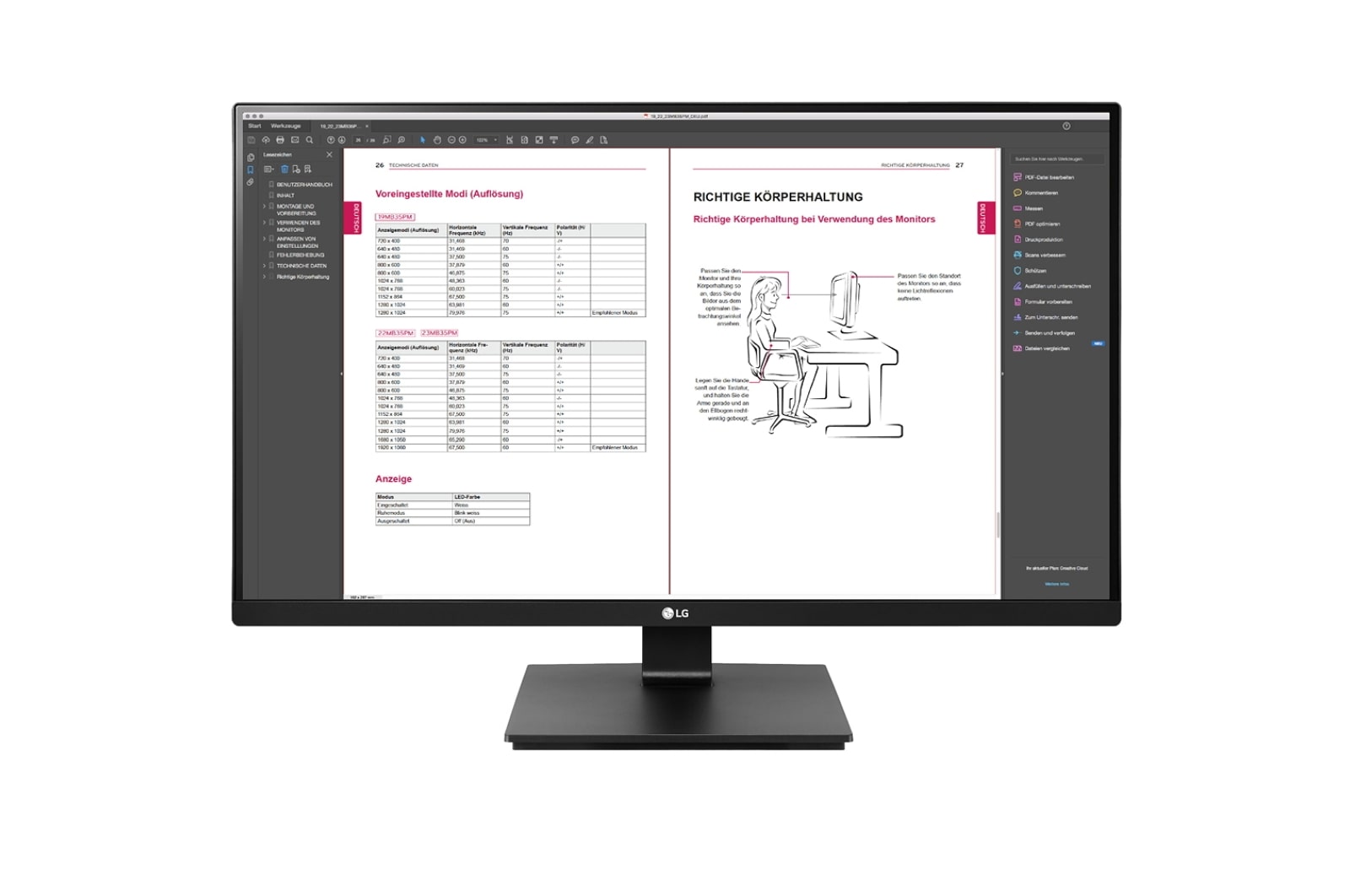 LG 27 Zoll IPS Monitor mit QHD-Auflösung, AMD FreeSync™ und HDR10, 27BN65Q-B