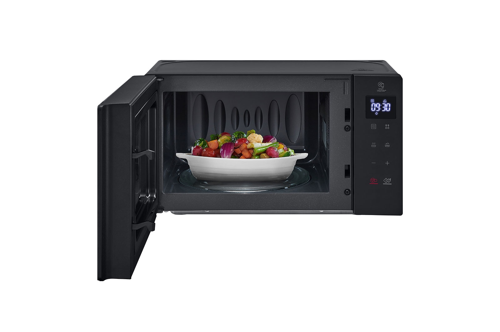 LG Solo-Mikrowelle Schwarz (20 L, 700 Watt) mit EasyClean | MS2032GAS, MS2032GAS