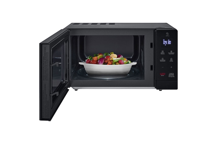 LG Solo-Mikrowelle Schwarz (30 L, 700 Watt) mit EasyClean | MS3032JAS, MS3032JAS