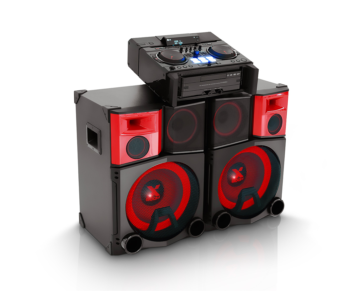 LG Micro Hi-Fi Anlage mit 4.400 Watt | Bluetooth, CD & Radio | USB | Auto DJ & Smart DJ, CM9950