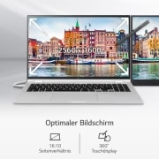 LG 16'' Convertible mit Windows 11 Home | Intel® Core™ i7 Prozessor | 16GB LPDDR5 RAM | 512GB SSD | 2in1 Notebook | 16T90Q-G.AA76G, 16T90Q-G.AA76G
