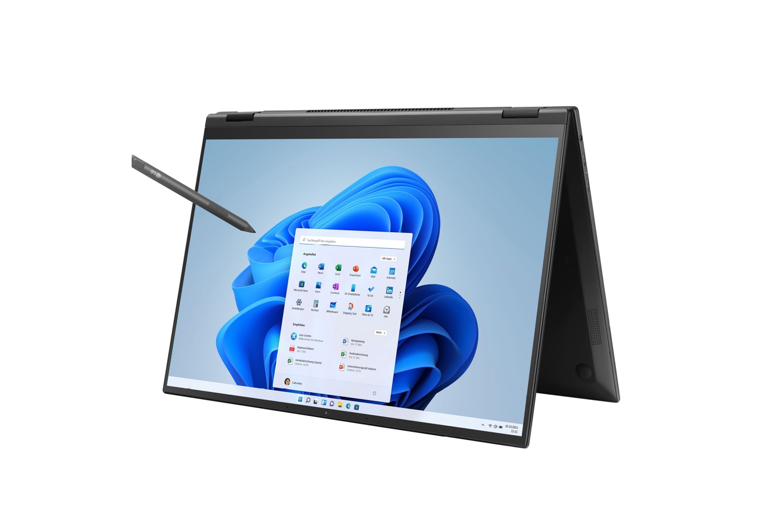 Vorderseite von 16 Zoll Convertible mit | Intel® Core™ i7 Prozessor | Windows 11 Home | 16GB LPDDR5 RAM | 1TB SSD | 2in1 Notebook | 16T90R-G.AP78G 16T90R-G.AP78G