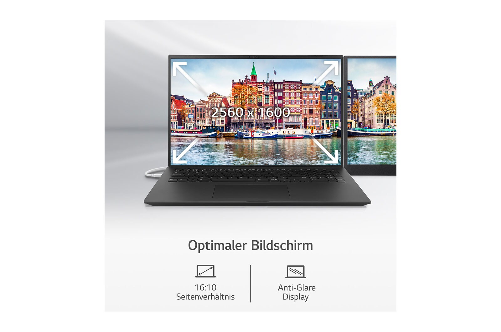 LG 16'' Notebook mit Windows 11 Home | Intel® Core™ i7 Prozessor | 16GB LPDDR5 RAM | 1TB SSD | 80-WH-Akku | 16Z90Q-G.AA79G, 16Z90Q-G.AA79G