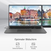 LG 17'' Notebook mit Windows 11 Home | Intel® Core™ i7 Prozessor | 32GB LPDDR5 RAM | 2TB SSD | 80-WH-Akku | 17Z90Q-G.AD7CG, 17Z90Q-G.AD7CG