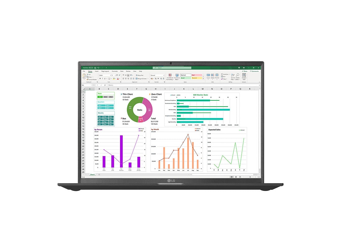 LG 14" Mobiler Thin Client mit Intel Pentium i3 der 11. Gen., Windows 10 IoT LTSC und IPS, 14ZT90P-G.AM12G