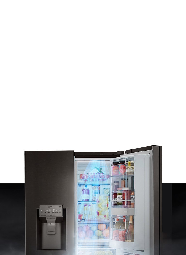 Lg GMX844MCKV 0493885 Réfrigérateur côte à côte avec congélateur - cm. 84 h  179 - lt. 423 - acier noir mat