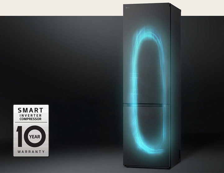 Kühlschrank mit effizientem Kühlsystem dank Smart Inverter Compressor® und 10 Jahren Garantie auf den Kompressor.