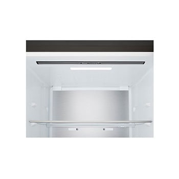 Auf der linken Seite Fleisch mit -3°C angezeigt, in der Mitte frischer Fisch mit 0°C und rechts Käse mit 2°C.