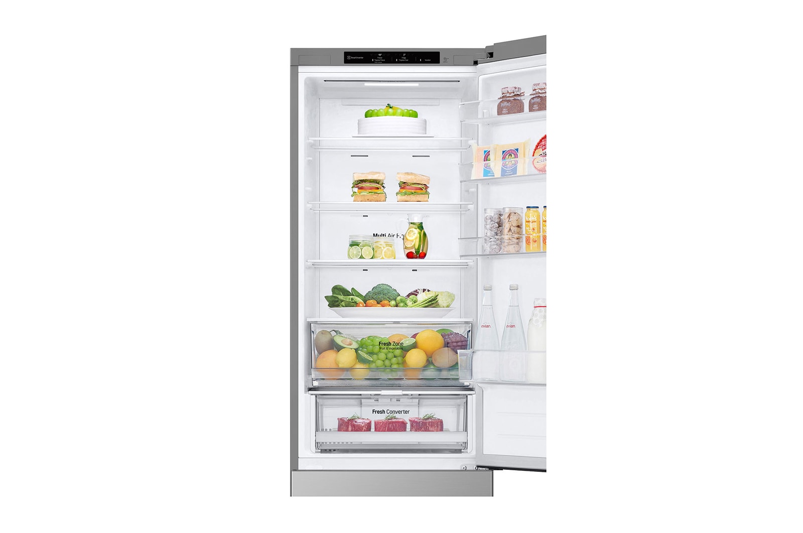 LG Kühl-Gefrierkombination (EEK B, 387​L, ​203 cm​ hoch) mit​ Smart Inverter Compressor®​ | ​GBV22NCBPY, GBV22NCBPY