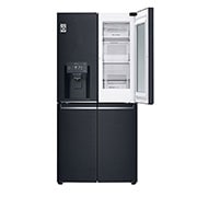 LG Multi-Door mit InstaView Door-in-Door ®  | Eis-, Crushed Ice- und Wasserspender | 508 Liter Kapazität | Energieeffizienzklasse F | Festwasseranschluss | Matte Black Stainless | GMX844MCKV, GMX844MCKV
