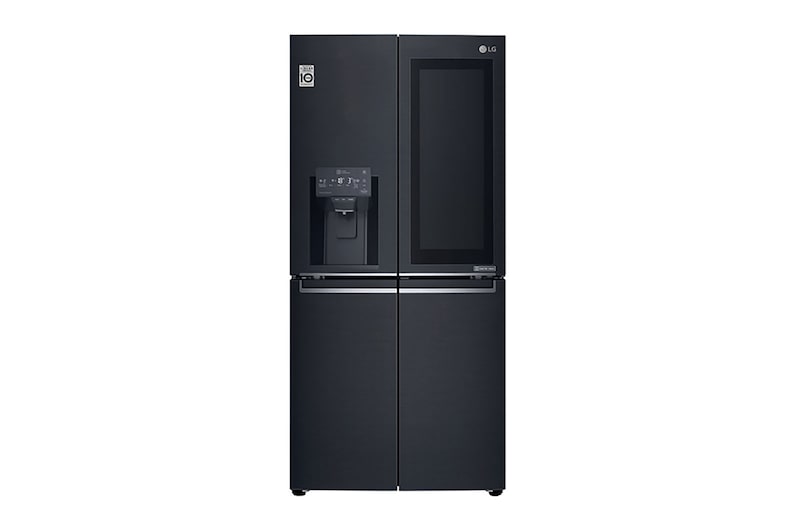 LG Multi-Door mit InstaView Door-in-Door ®  | Eis-, Crushed Ice- und Wasserspender | 508 Liter Kapazität | Energieeffizienzklasse F | Festwasseranschluss | Matte Black Stainless | GMX844MCKV, GMX844MCKV