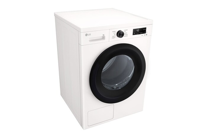 LG Trockner Essence White (EEK C, 8 kg) mit Wärmepumpentechnologie & selbstreinigendem Kondensator I RT80B3C, RT80B3C