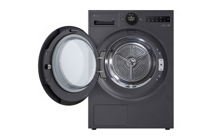 LG Trockner Mattschwarz (EEK B, 8 kg) mit Dual Inverter Wärmepumpentechnologie & selbstreinigendem Kondensator I RT80X8BC, RT80X8BC