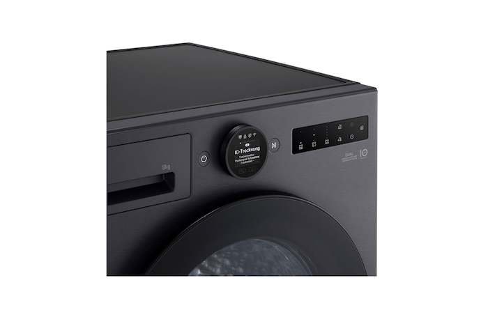 LG Trockner Mattschwarz (EEK B, 8 kg) mit Dual Inverter Wärmepumpentechnologie & selbstreinigendem Kondensator I RT80X8BC, RT80X8BC