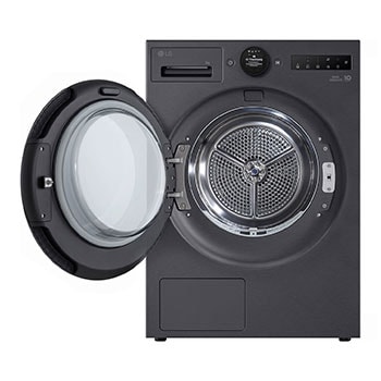 LG Trockner Mattschwarz (EEK B, 8 kg) mit Dual Inverter Wärmepumpentechnologie & selbstreinigendem Kondensator I RT80X8BC, RT80X8BC