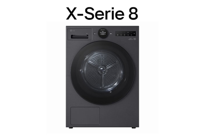 LG Trockner Mattschwarz (EEK B, 8 kg) mit Dual Inverter Wärmepumpentechnologie & selbstreinigendem Kondensator I RT80X8BC, RT80X8BC