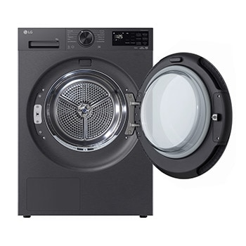LG Trockner Mattschwarz (EEK A, 9 kg) mit Dual Inverter Wärmepumpentechnologie & selbstreinigendem Kondensator I RT90X9B, RT90X9B