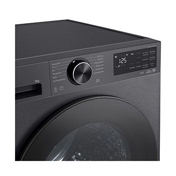 LG Trockner Mattschwarz (EEK A, 9 kg) mit Dual Inverter Wärmepumpentechnologie & selbstreinigendem Kondensator I RT90X9B, RT90X9B