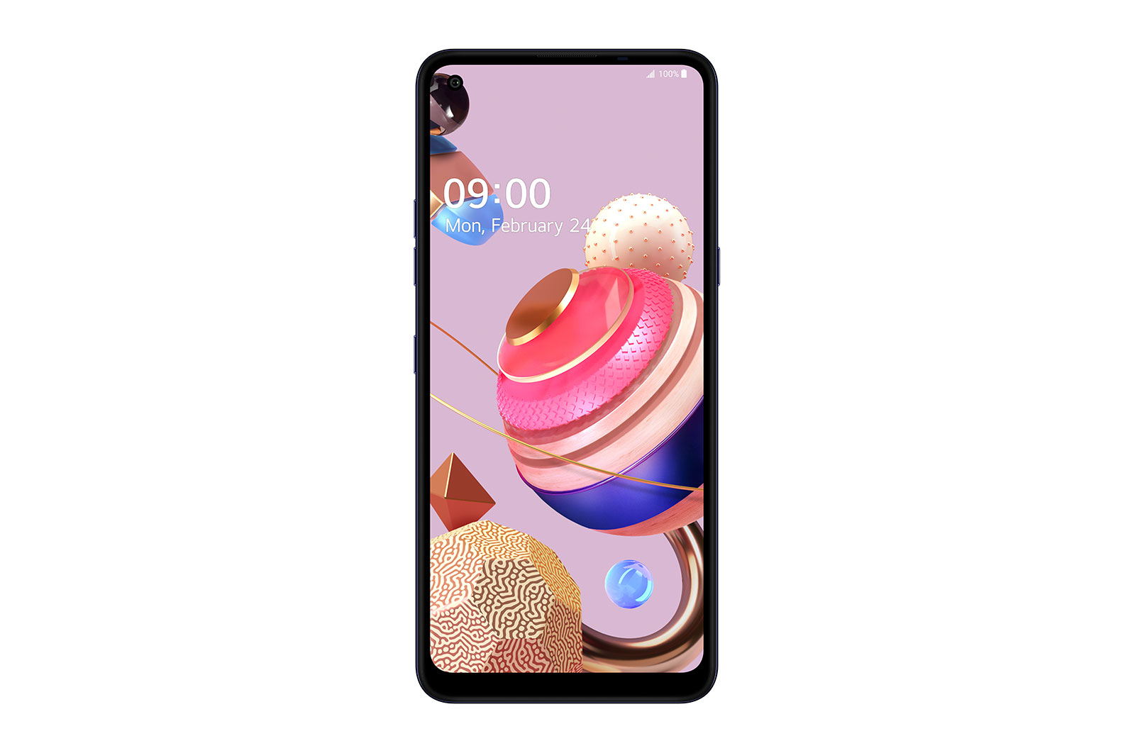 Vorderseite von LG K51S Smartphone K51S Blau