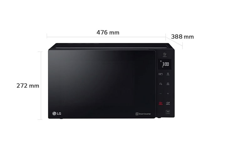 LG Mikrowelle MH 6535 GIS, Grill, 25 l, Smart Inverter Technologie, echte  Glasfront