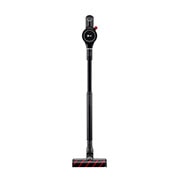 Front view of  LG CordZero™ A9Kompressor Cordless Handstick in silver (Made in Korea), tilt left, A9K-CORE
