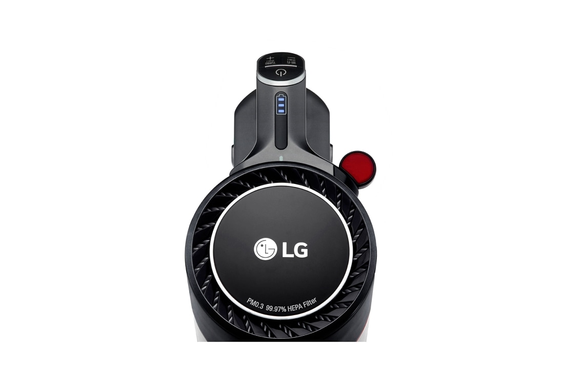 LG Akku-Staubsauger Full Black (112cm hoch) mit zwei Akkus, drei verschiedenen Saugstufen & Smart Inverter Motor® | A9K-ULTRA1B, A9K-ULTRA1B