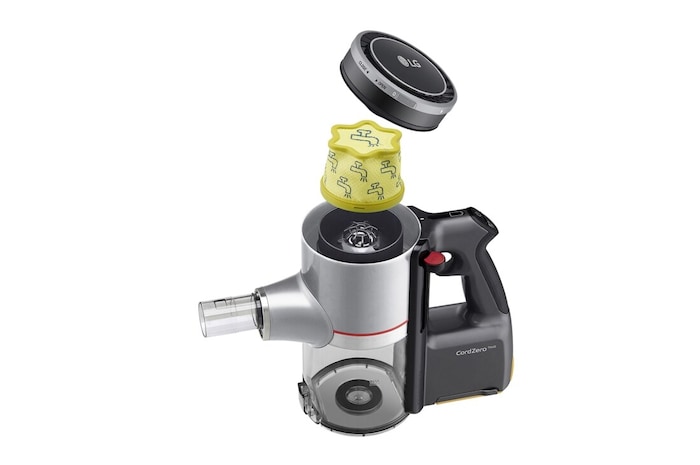 LG Akku-Staubsauger Fantasy Silver (112cm hoch) mit zwei Akkus, drei verschiedenen Saugstufen & Smart Inverter Motor® | A9K-CORE1S, A9K-CORE1S