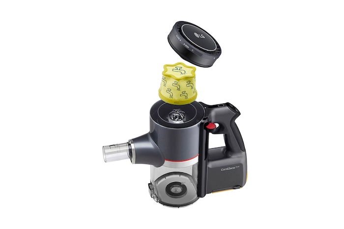 LG Akku-Staubsauger Iron Grey (112cm hoch) mit zwei Akkus, drei verschiedenen Saugstufen & Smart Inverter Motor® | A9K-PRO1G, A9K-PRO1G