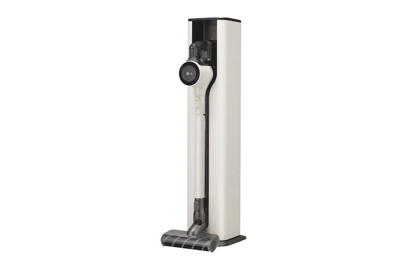 LG Akku-Staubsauger Calming Beige (112cm hoch) mit zwei Akkus, All-in-One Tower & automatischer Staubabsaugung | A9T-ULTRA1C , A9T-ULTRA1C