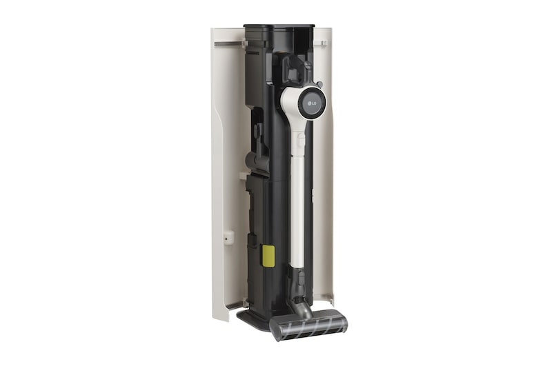 LG Akku-Staubsauger Calming Beige (112cm hoch) mit zwei Akkus, All-in-One Tower & automatischer Staubabsaugung | A9T-ULTRA1C , A9T-ULTRA1C