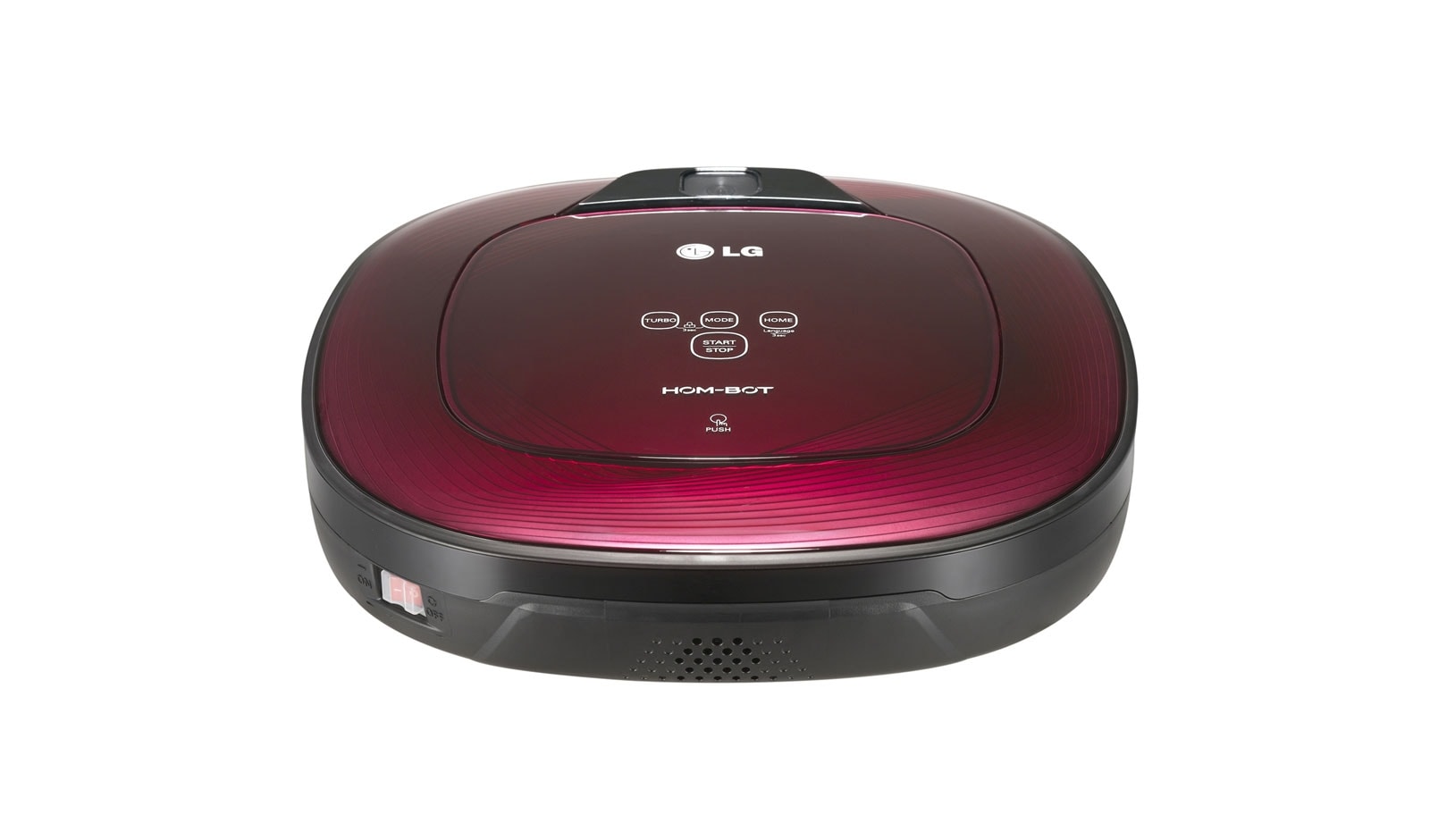 Vorderseite von HomBot Square Pet Care mit Dual-Kamera-System für eine intelligente und komfortable Reinigung. VR64701LVMP