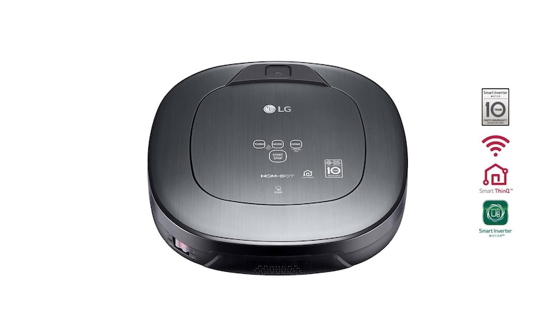 LG  HomBot Square mit Home View™ und Home Guard™, intelligente Reinigung und Raumüberwachung, VRH950MSPCM