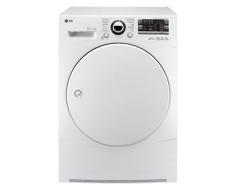 Vorderseite von 9(8,7) KG ECO HYBRID-TROCKNER MIT WÄRMEPUMPEN-TECHNOLOGIE RC7055AP1Z