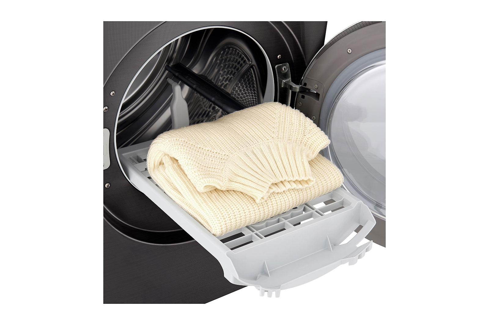 LG Trockner Schwarz (A+++, 8 kg) mit Dual Inverter Wärmepumpentechnologie & selbstreinigendem Kondensator I RT80V9B, RT80V9B