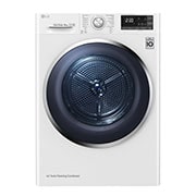 Vorderseite von LG Trockner | mit Dual Inverter Wärmepumpentechnologie und autoreinigendem Kondensator bis zu 8 kg Fassungsvermögen RT8DIH2