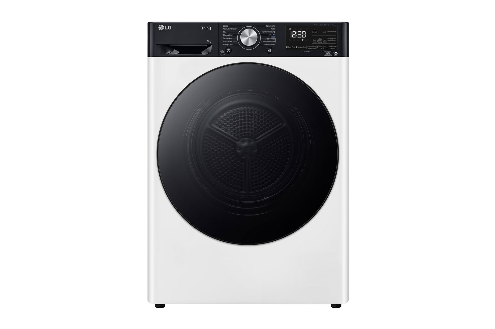 Vorderseite von Trockner Weiß (EEK C, 9 kg) mit Dual Inverter Wärmepumpentechnologie & selbstreinigendem Kondensator I RT90V9P RT90V9P