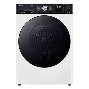 Vorderseite von Trockner Weiß (EEK C, 9 kg) mit Dual Inverter Wärmepumpentechnologie & selbstreinigendem Kondensator I RT90V9P RT90V9P