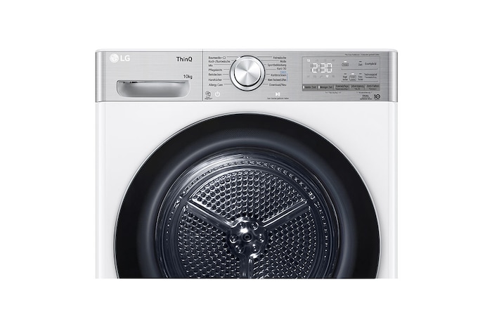 LG Trockner Weiß (C, 10 kg) mit Dual Inverter Wärmepumpentechnologie & selbstreinigendem Kondensator I V9A2XT, V9A2XT