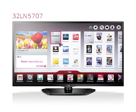 Der LG LN5707 Smart TV mit MHL- und LAN-Verbindung bietet viel Konnektivität.