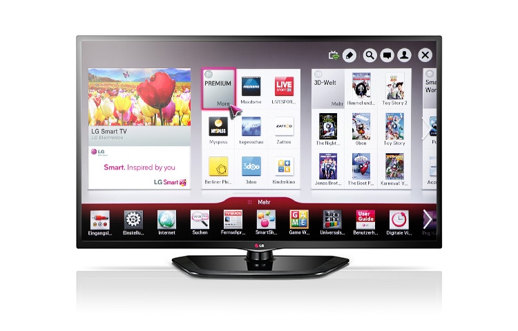 Der LG LN5707 Smart TV mit MHL- und LAN-Verbindung bietet viel Konnektivität.