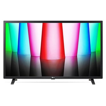 LG 32LQ63006LA Vorderansicht des LG UHD TV mit eingefügtem Bild und Produktlogo
