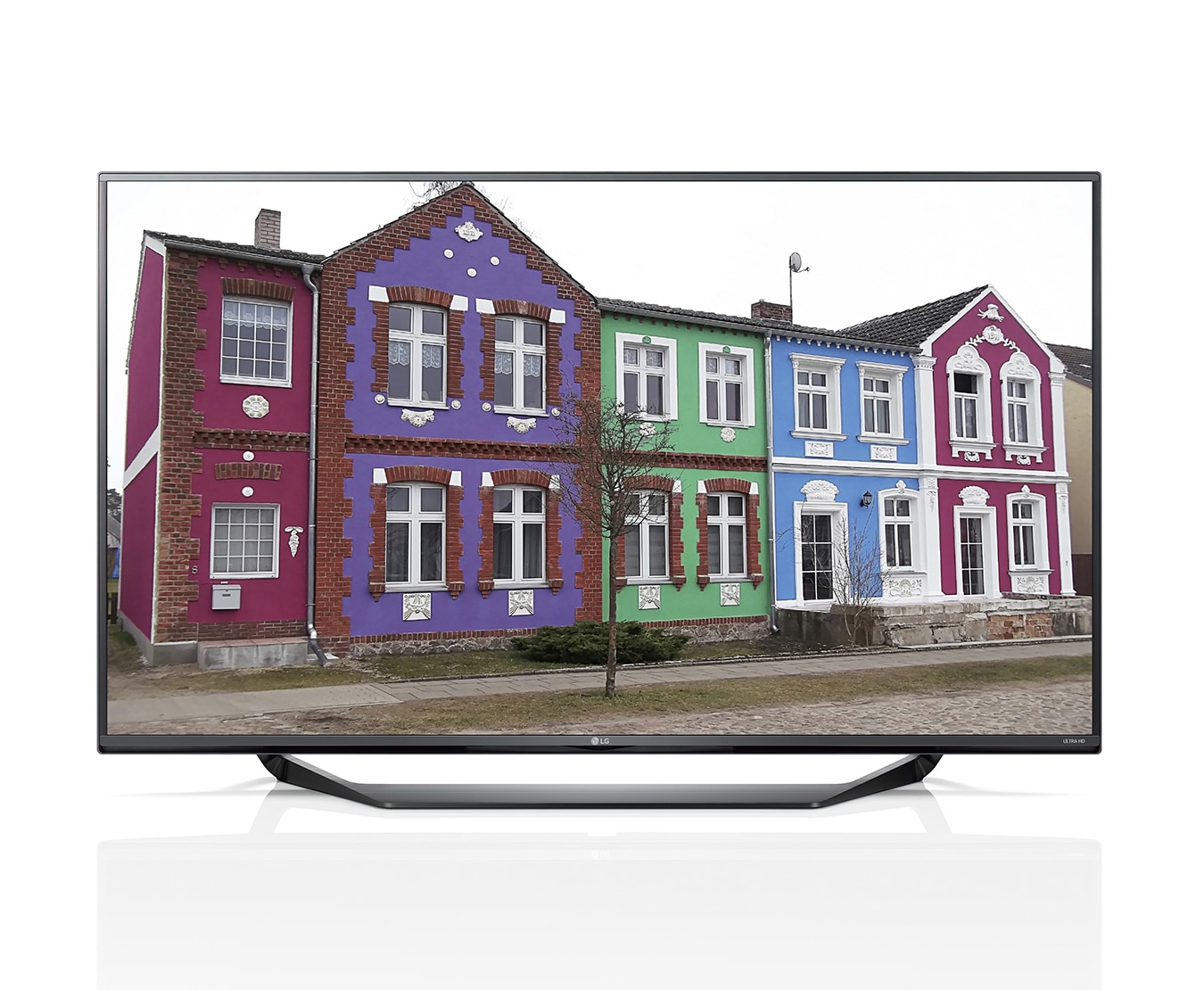 Vorderseite von Smart TV mit 100 cm (40 Zoll) Bildschirmdiagonale, Ultra HD-Auflösung, 4K-IPS-Panel und Ultra Slim Design  40UF675V