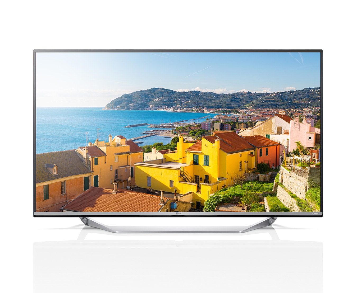 Vorderseite von Smart TV mit 100 cm (40 Zoll) Bildschirmdiagonale, webOS und Ultra HD-Auflösung  40UF7769