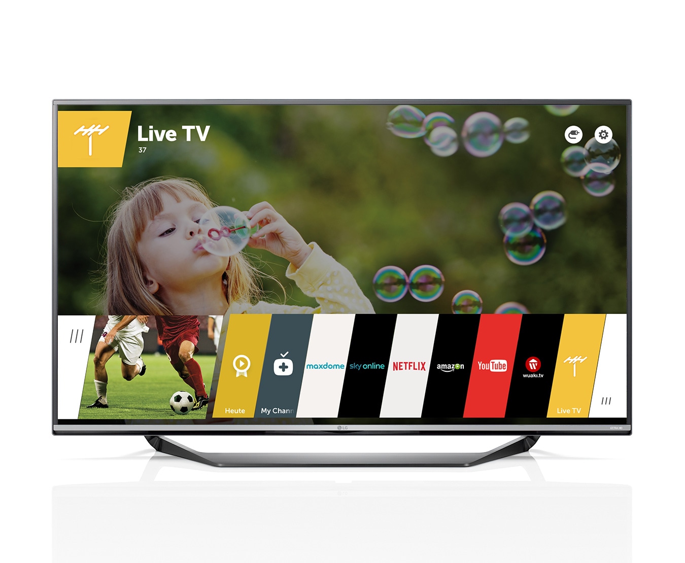 LG Smart TV mit 108 cm (43 Zoll) Bildschirmdiagonale, webOS und Ultra HD-Auflösung, 43UF7709