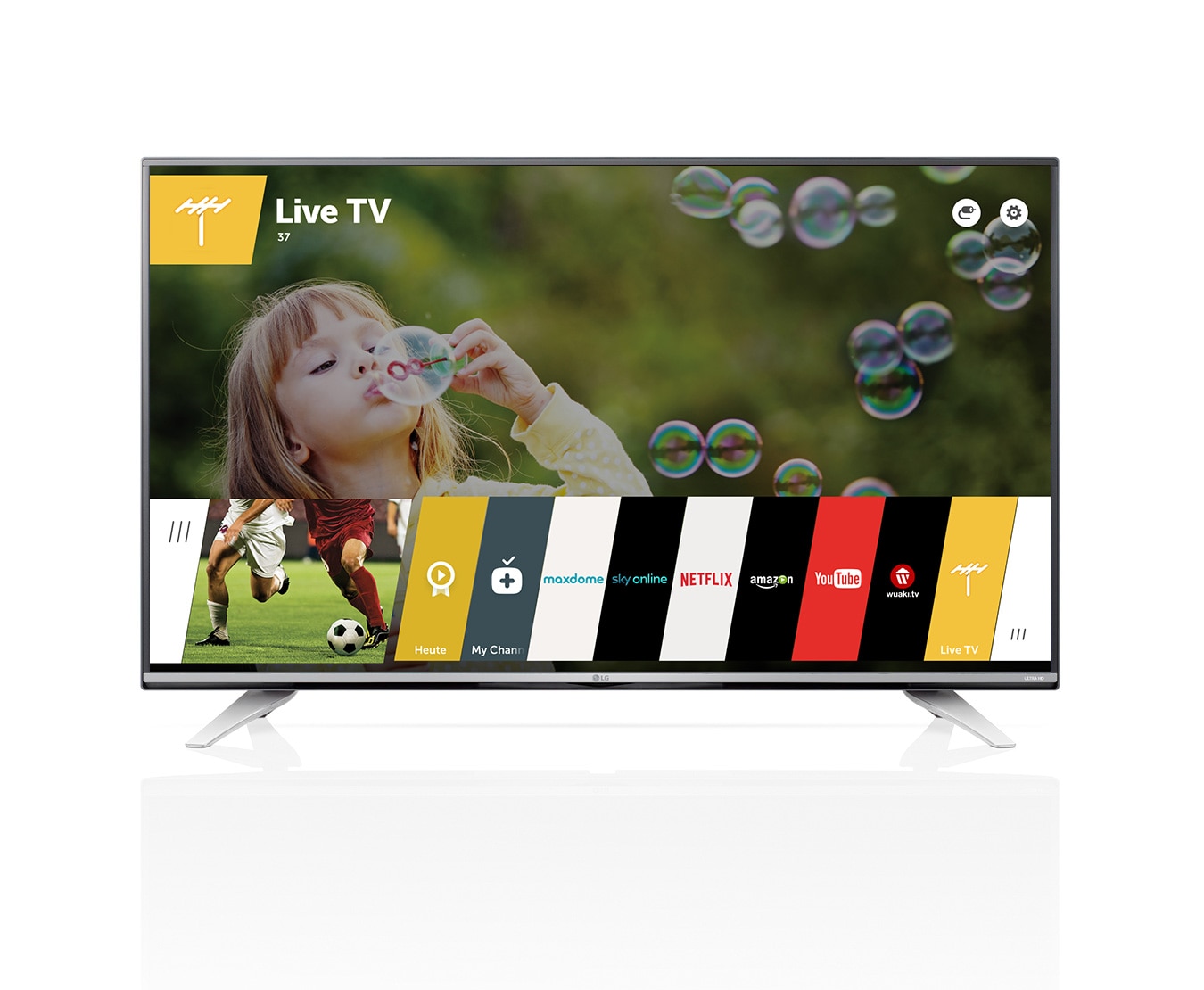 LG UHD TV mit 123 cm (49 Zoll) Bildschirmdiagonale, webOS, HEVC Decoder und Magic Remote , 49UF7729