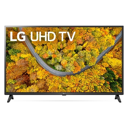 Eine Vorderansicht des LG UHD TV