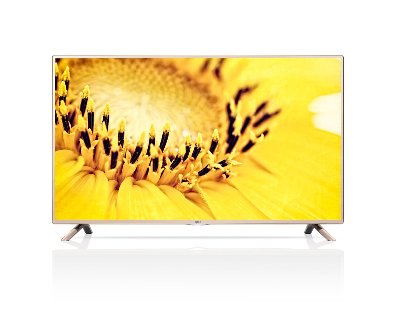 Vorderseite von LCD TV mit 126 cm (50 Zoll) Bildschirmdiagonale, Full HD-Auflösung und Hybrid Tuner 50LF5610